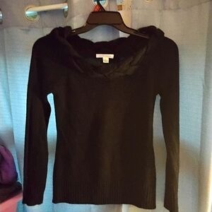 John Paul Richard - Black Crotchet Crewneck Sweater NWOT